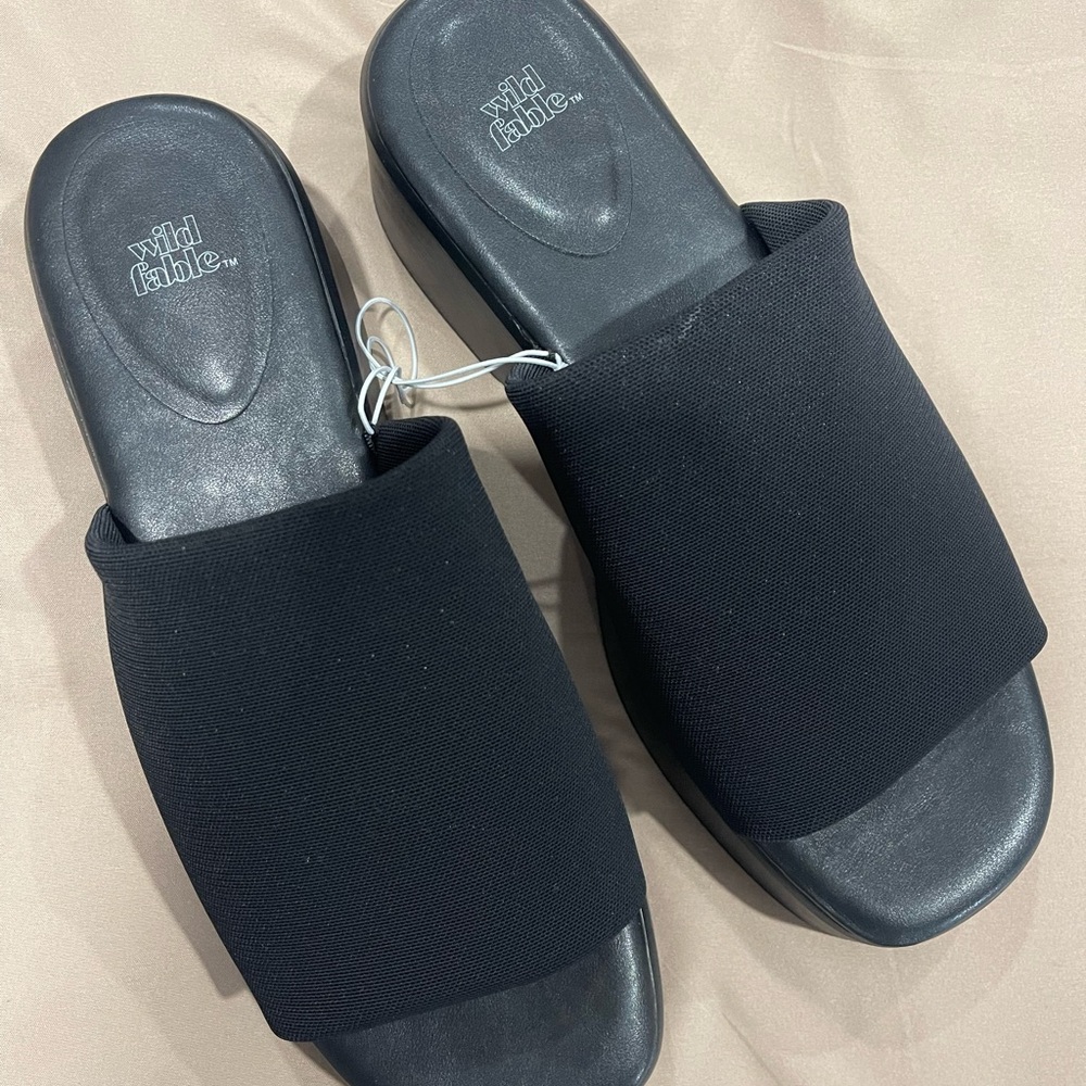 Women’s black platform sandals from Target, brand new with tags!